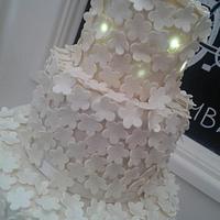 Winter Wedding Cake with Lights