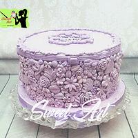 lilac Bas-Relief cake