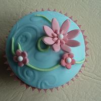Pretty Turquoise Cupcakes - 90th Birthday!