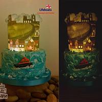 RNLI Cake Collaboration - Whitby Harbour Skyline
