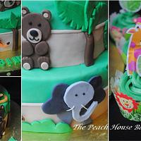 Safari theme First birthday cake