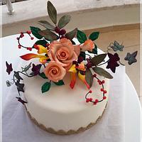 fondant flowers cake