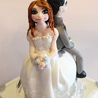 3-tier Suitcase Travel Themed Wedding Cake