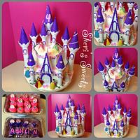 Disney princess castle cake