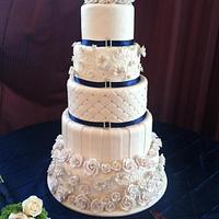 Elegant 5 tiered wedding cake