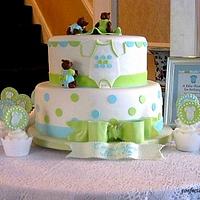 Three Little Bears Baby Shower Cake