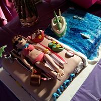 Woman in Bikini Cake