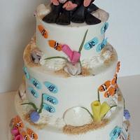 Scuba Diver Wedding Cake