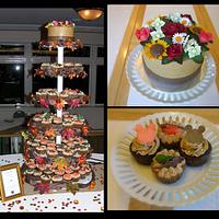 Fall Wedding Cupcake Tower
