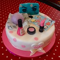 Zoella make up cake