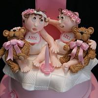 Twins First Birthday Cake 'Abbi & Lexi'
