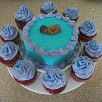Purple and Blue Baby Shower