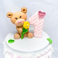 1st Bday Knitted Cake