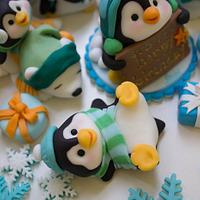 Penguin Family Cupcake Toppers
