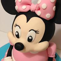 3d Minnie mouse cake