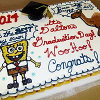 Comical Buttercream graduation cake