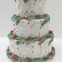 Christmas Wreath Wedding Cake