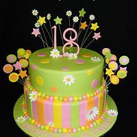 Fluoro Birthday Cake