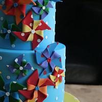 Rainbow & Pinwheels 1st Birthday