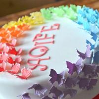 Rainbow Butterflies Cake