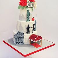 New York 50th Anniversary Cake
