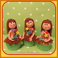 Hawaii cupcakes!