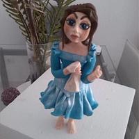 little blue dress doll