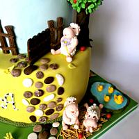 Farm animal cake