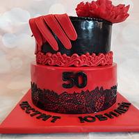 Black & red cake