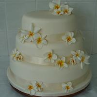 Frangipani wedding cake