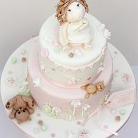 Baby Cara's Christening Cake