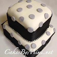 Black and White Polka Dot Cake