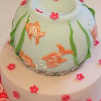 Fish themed Christening Cake