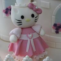Hello Kitty Castle Cake.
