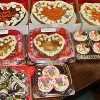 Valentine cookies and strawberries