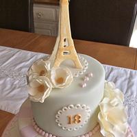 Parisian 18th Birthday Cake