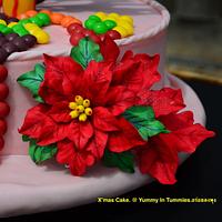 Colourful Christmas Cake. 
