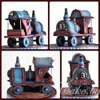 Vintage locomotive cake