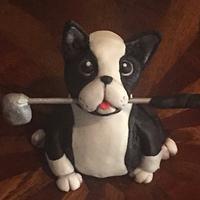 French Bulldog Golf Caddy