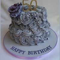 Buttercream ruffle 50th Birthday Cake