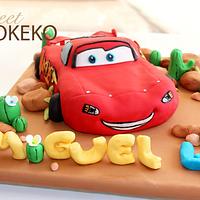 Lightning McQueen 3D Cake