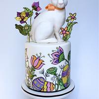 The White Rabbit- Easter Coloring Book Cake Collaboration