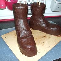 Army Boots cake step by step
