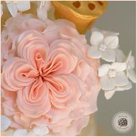 English garden rose Wedding cake 