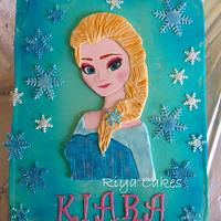 Hand-painted Frozen Elsa cake