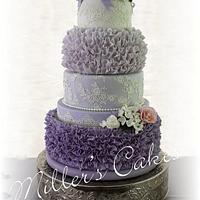 Ruffles And Lace In Dusky Purple Ombre