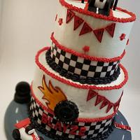 Race car 1st birthday cake