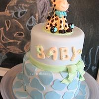 Baby giraffe baby shower cake for my Meg.