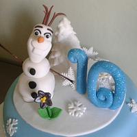 'Do you wanna build a Snowman?' 'Frozen' themed Birthday cake