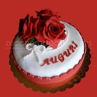 cake red roses